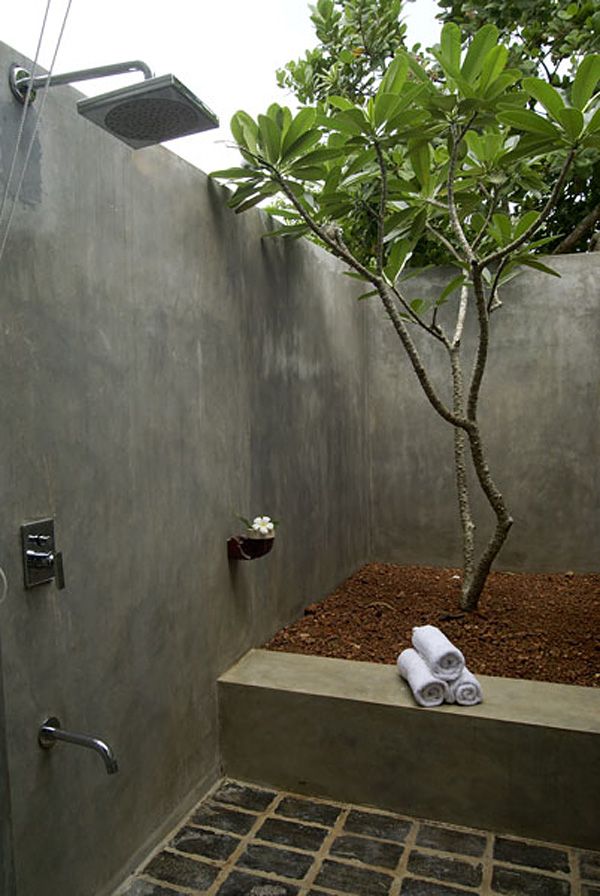 An outdoor shower can be incredibly liberating